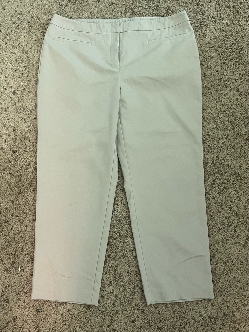 Chico’s Ankle Straight-Leg Dress Pants in Light khaki